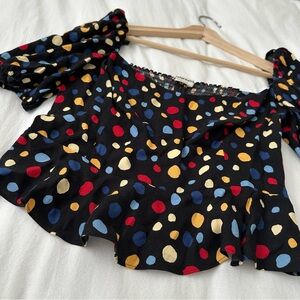 Reformation Polkadot Top